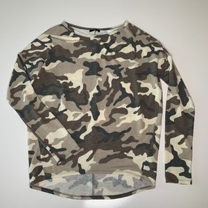 Valentine Women Camouflage Long Sleeve Tan Brown